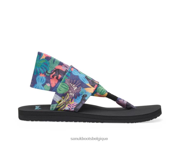 6X064103 noir multicolore fronde st jaguar tropical Sanuk