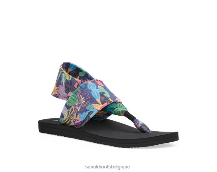 6X064103 noir multicolore fronde st jaguar tropical Sanuk