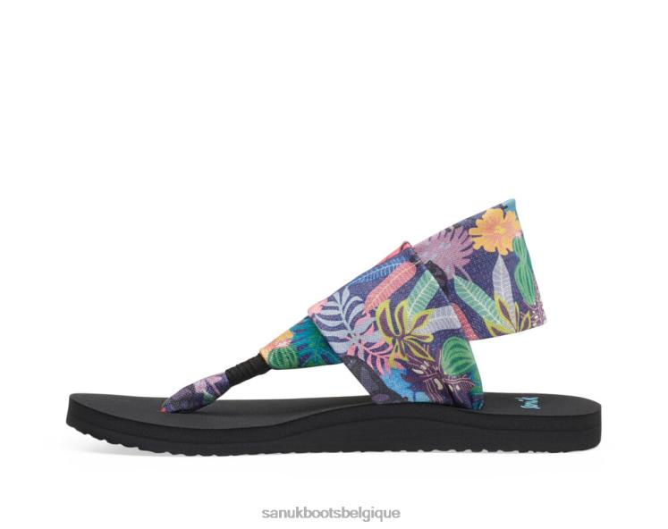 6X064103 noir multicolore fronde st jaguar tropical Sanuk