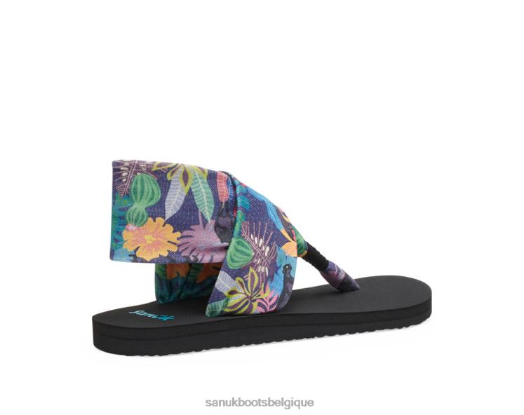6X064103 noir multicolore fronde st jaguar tropical Sanuk