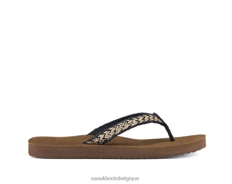 6X06488 noir/beige jute fraidy noir-beige Sanuk