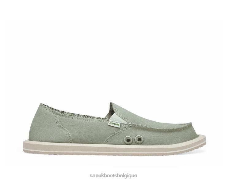6X06414 gris olive Donna chanvre Sanuk