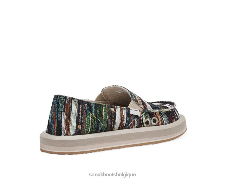 6X06423 noir multicolore Donna St, le canapé de grand-mère Sanuk