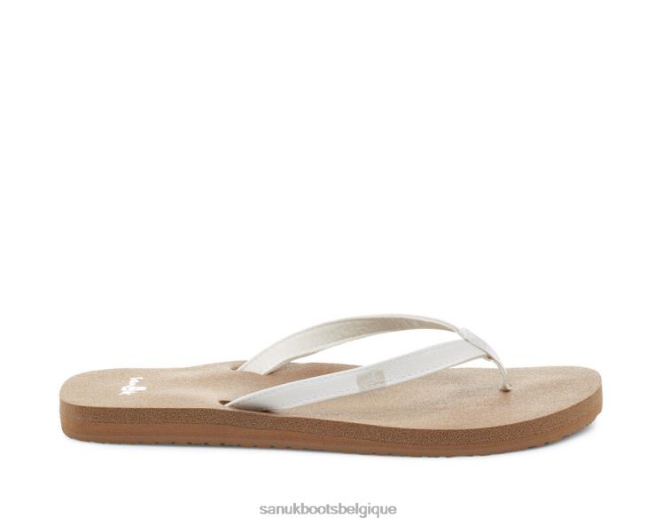 6X06444 blanc/beige yoga joie blanc-bronzage Sanuk