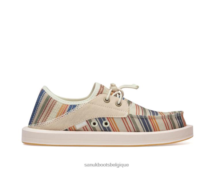 6X064105 rayure côtière beige imprimé boatie st Sanuk