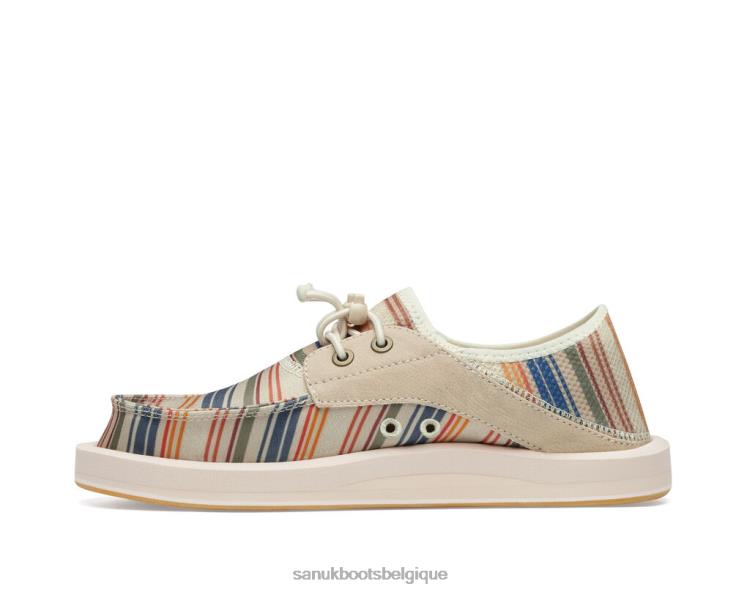 6X064105 rayure côtière beige imprimé boatie st Sanuk