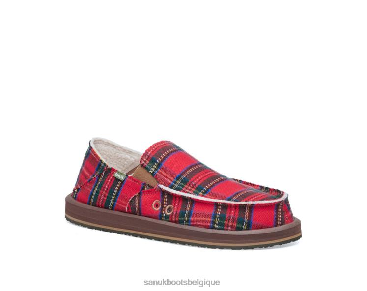6X064158 rouge multicolore vagabond st plaid chill Sanuk