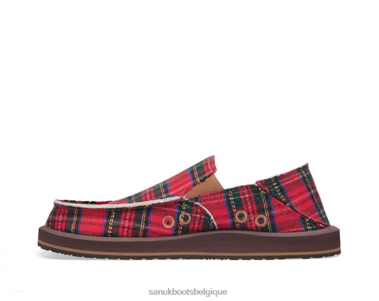 6X064158 rouge multicolore vagabond st plaid chill Sanuk