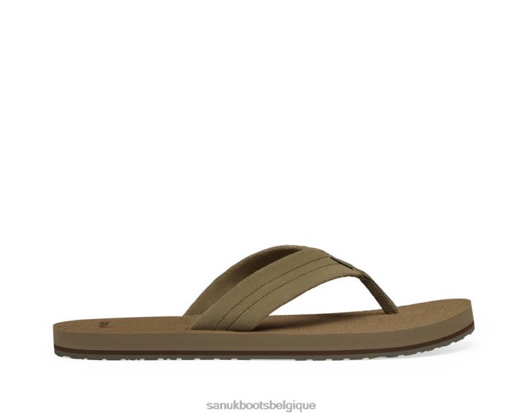 6X064193 bronzer bière confortable stacker daim Sanuk