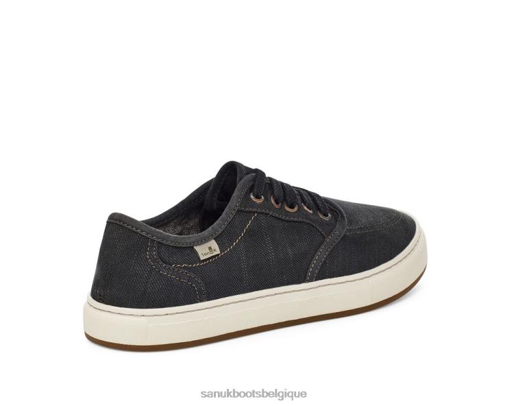 6X064210 noir lavé chanvre en dentelle de marée Sanuk