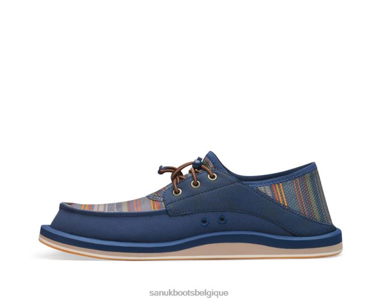 6X064214 rayure côtière bleu marine imprimé boatie st Sanuk